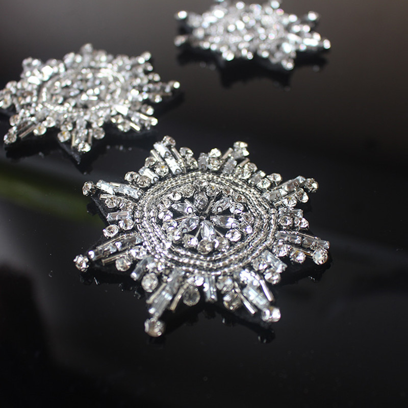 Beading - 3pcs/lot Star Badge Beaded Patch Embroidered