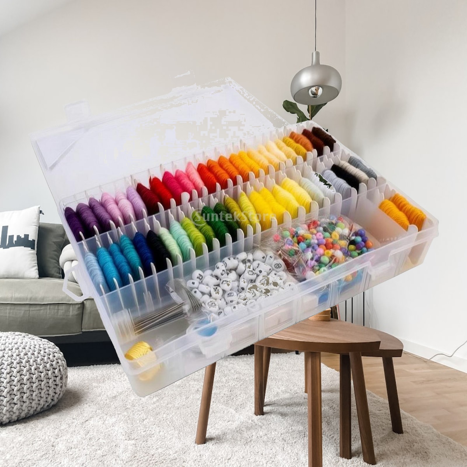 Embroidery - Embroidery Floss Kit with Organizer Clear