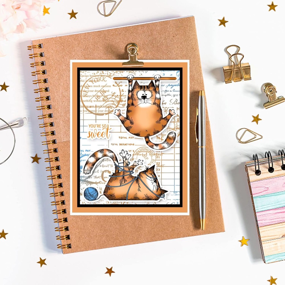 8.3x5.8in Cat Clear Stamps Lov - Clear Silicone Stamps For Card Making recension och pris