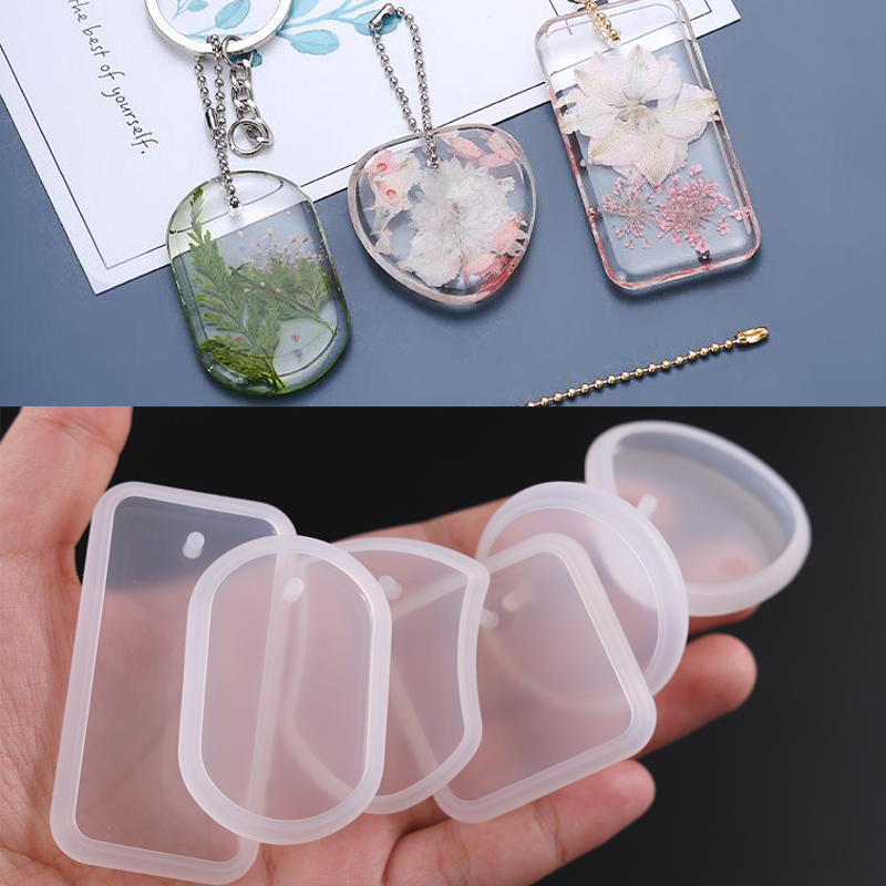 1PC DIY Keychain Pendant Silic - Silicone Epoxy Resin Molds Set recension och pris