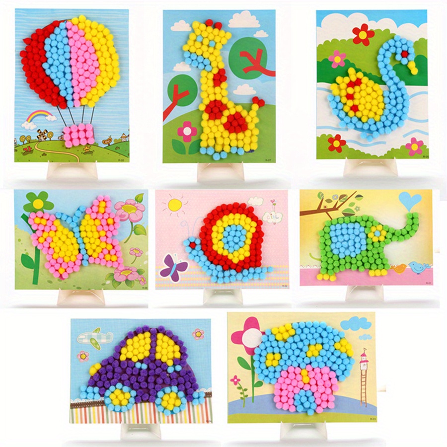2pcs 16x21cm Colorful Pom-Pom  - Painting Supplies recension och pris
