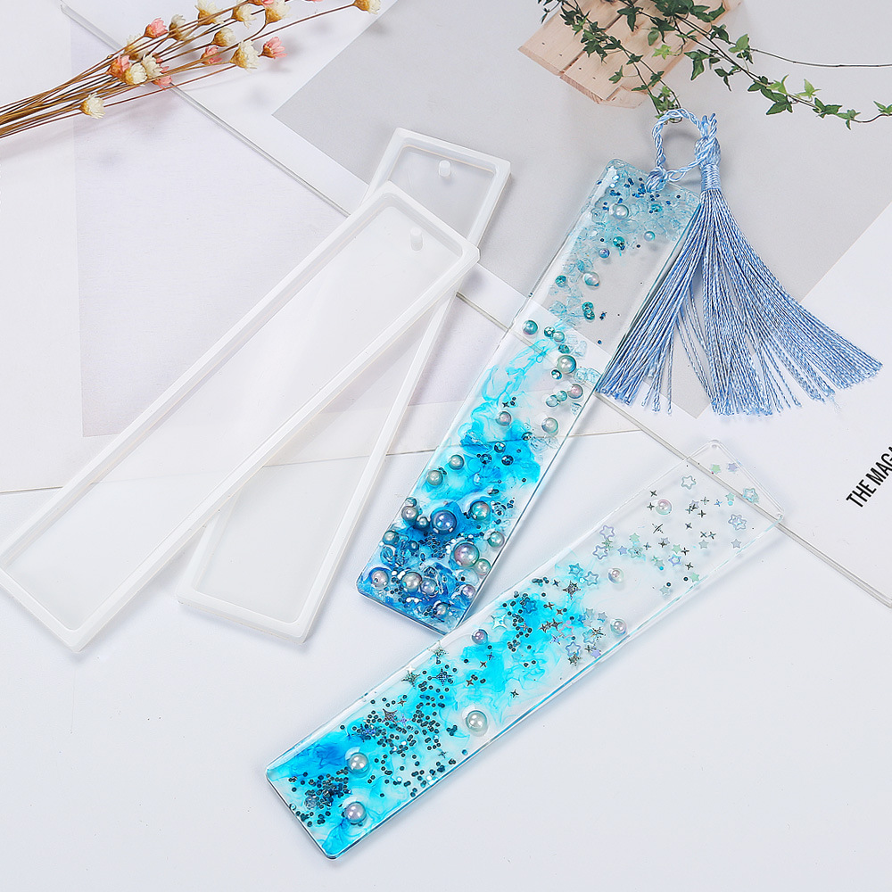 The New 6 Pcs/set Rectangle Si - Silicone Epoxy Resin Molds Set recension och pris