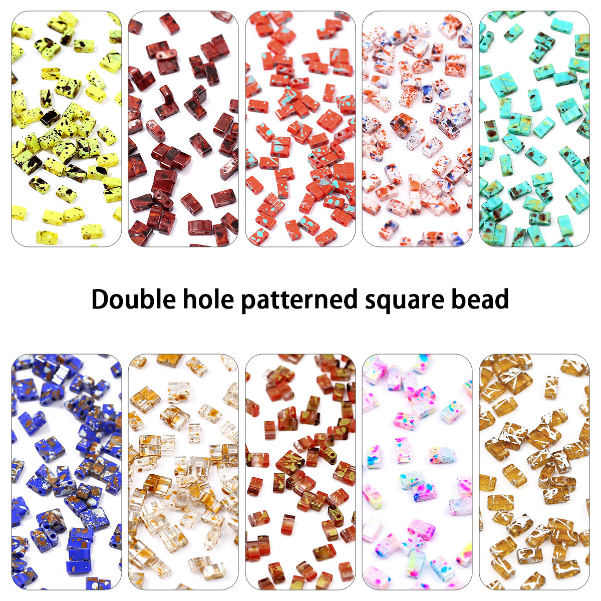 5×2mm Picasso Color Double Hol - Glass Seed Beads 2Mm Jewelry Making recension och pris