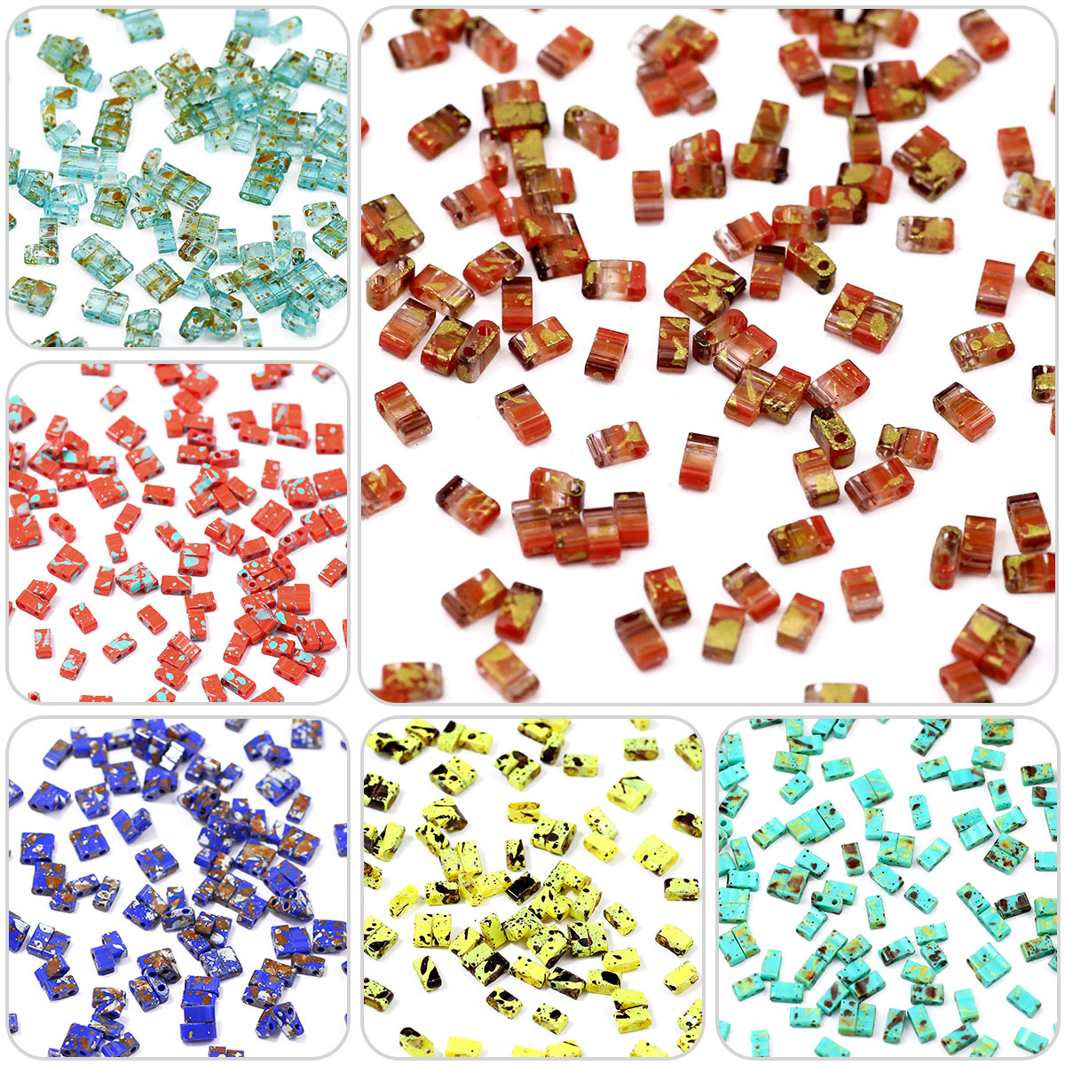 5×2mm Picasso Color Double Hol - Glass Seed Beads 2Mm Jewelry Making recension och pris