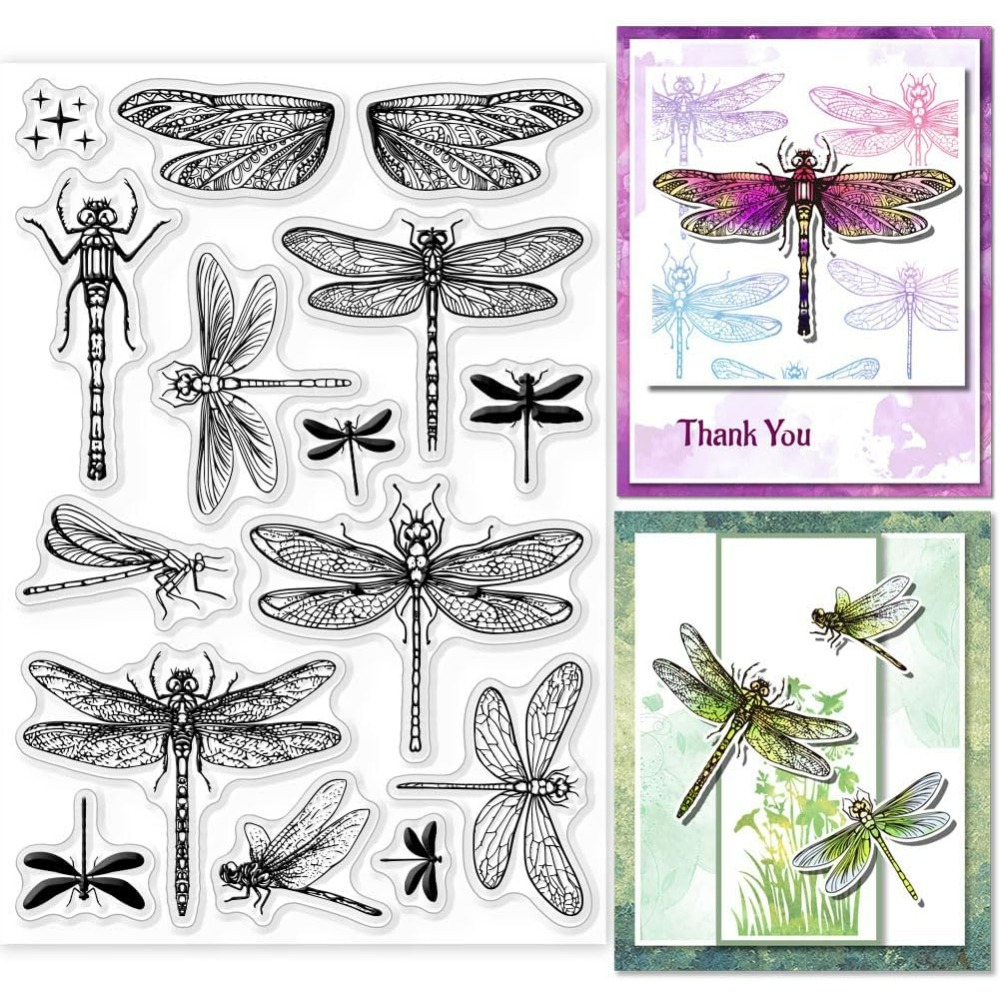 Dragonfly Clear Stamps for DIY - Clear Silicone Stamps For Card Making recension och pris
