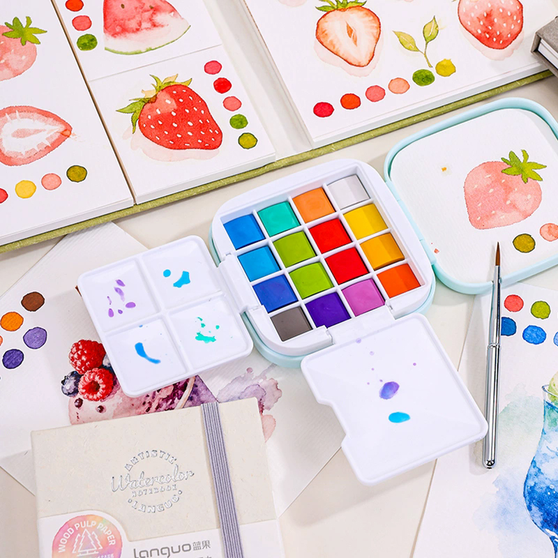 LANGUO 16Colors Watercolor Pai - Watercolor Paint Set Solid Pigment recension och pris