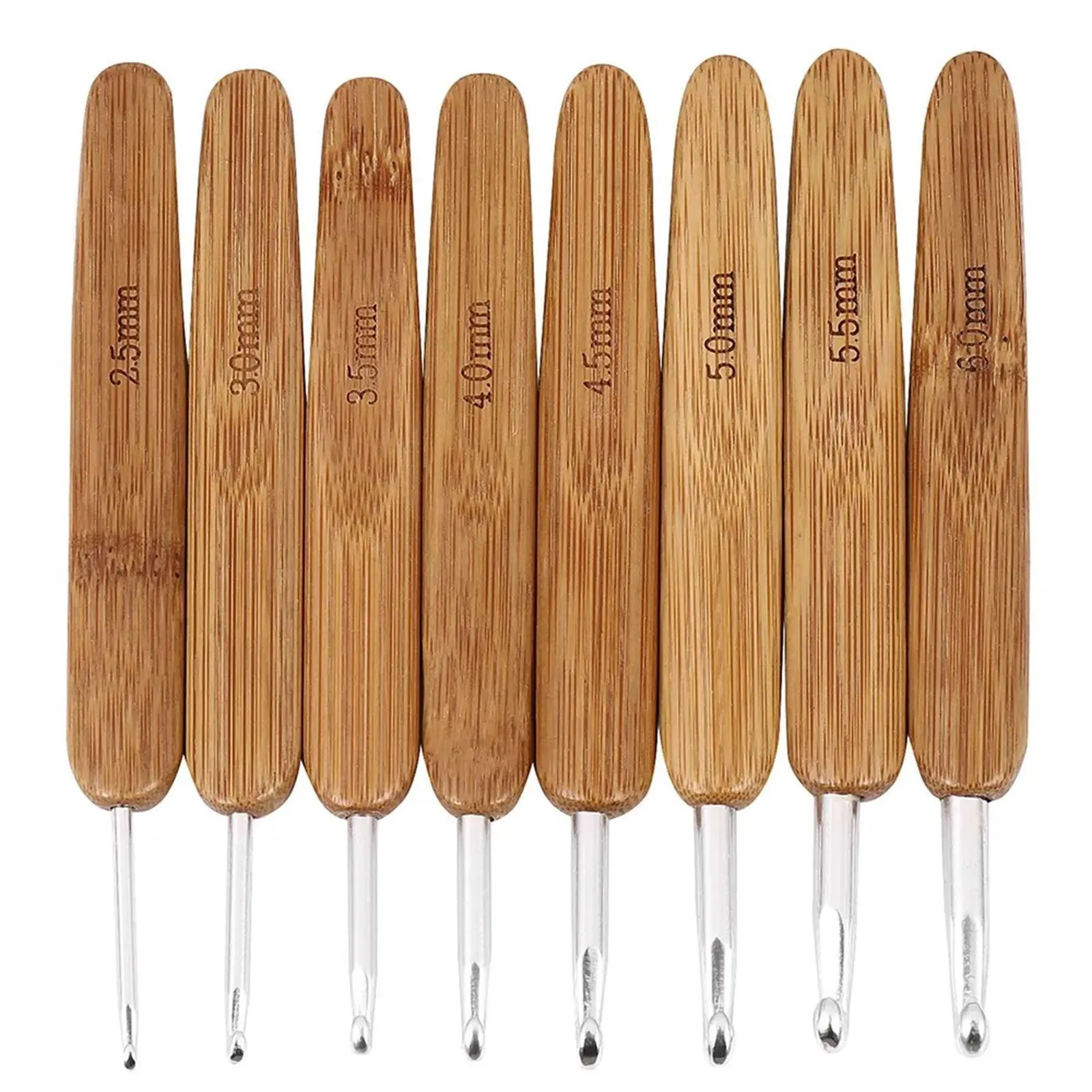 Artisanal Bamboo-Wood Crochet  - Wooden Crochet Hooks Ergonomic Handle recension och pris