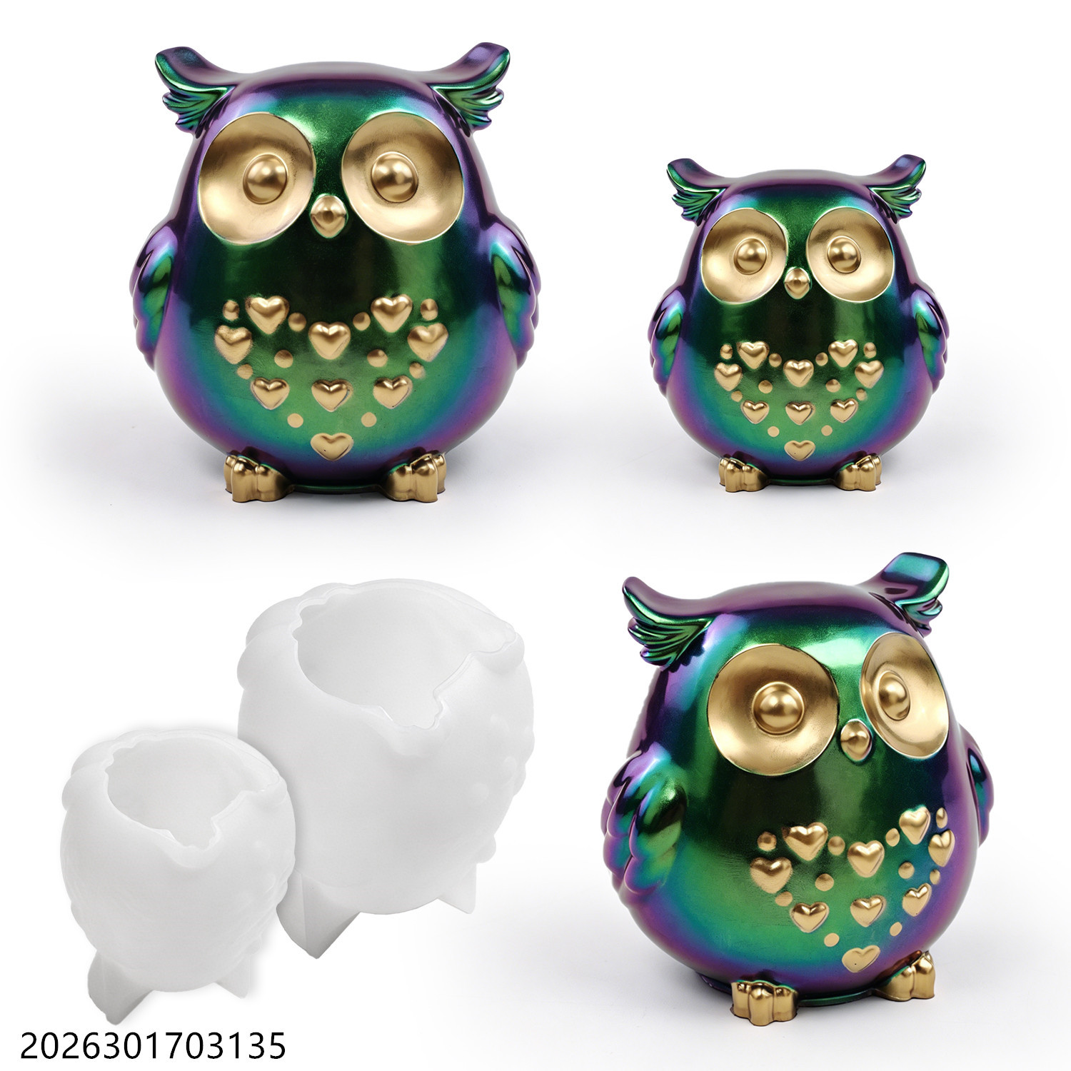 Owl Silicone Mold 3D Bird Shap - Silicone Epoxy Resin Molds Set recension och pris