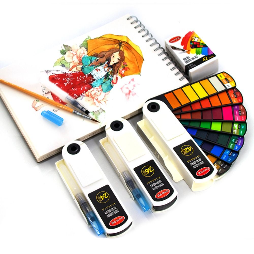 Folding Watercolor Paint Set w - Watercolor Paint Set Solid Pigment recension och pris