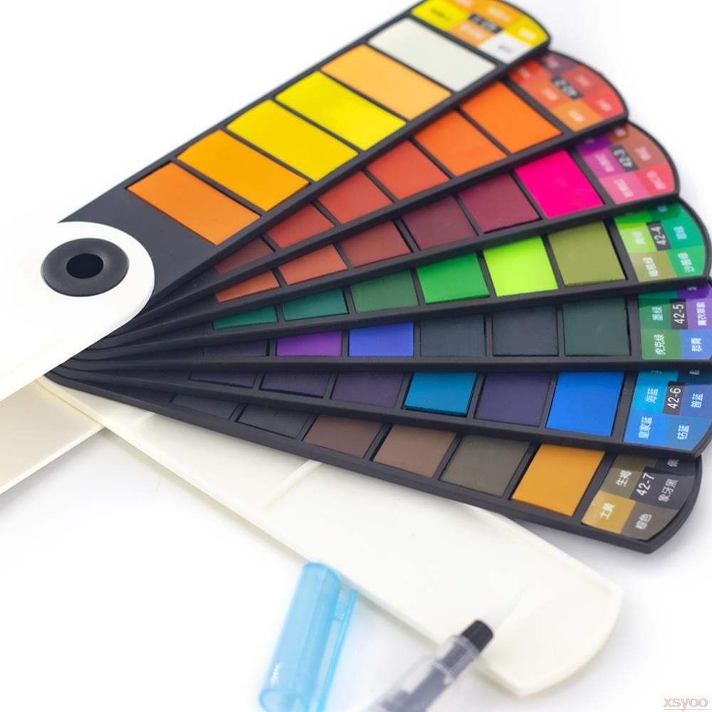 Folding Watercolor Paint Set w - Watercolor Paint Set Solid Pigment recension och pris